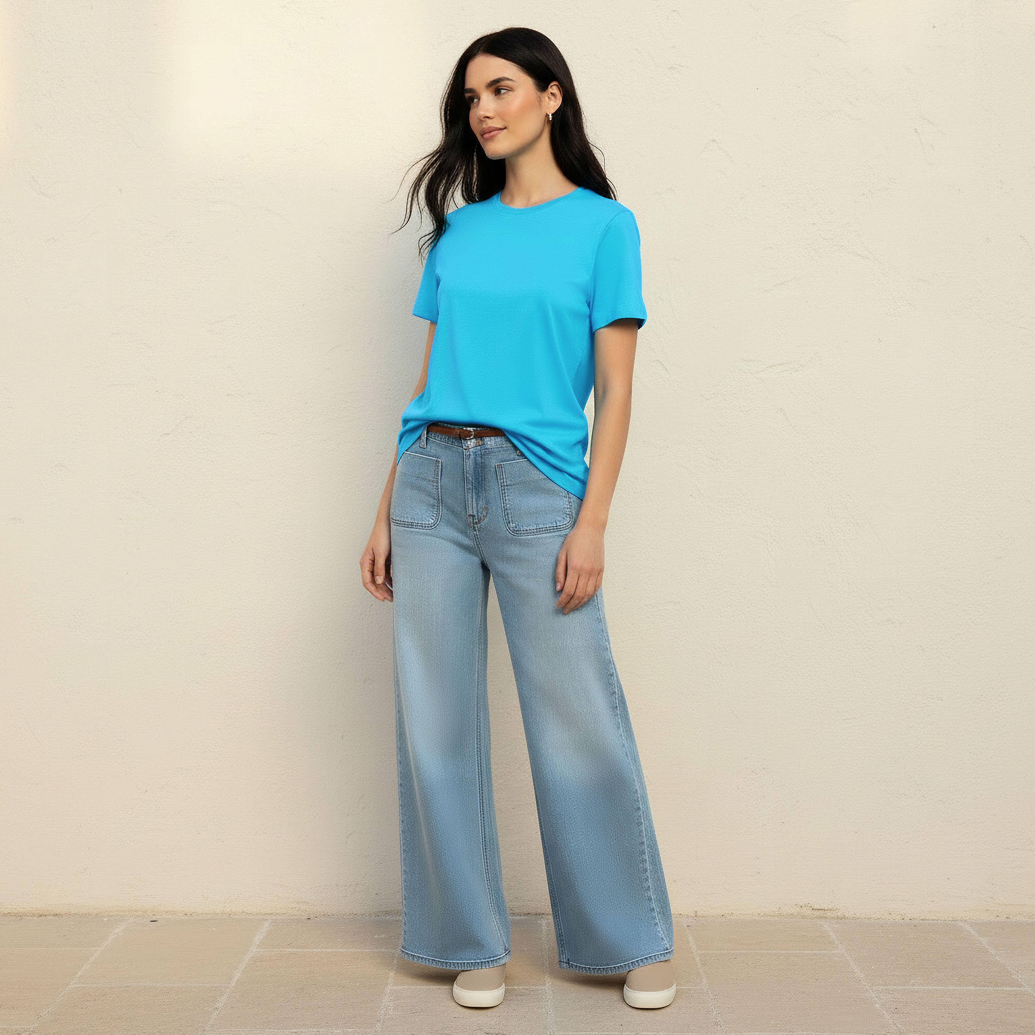 تيشيرت بقصة سليم-women-clothing-tshirts-image-2