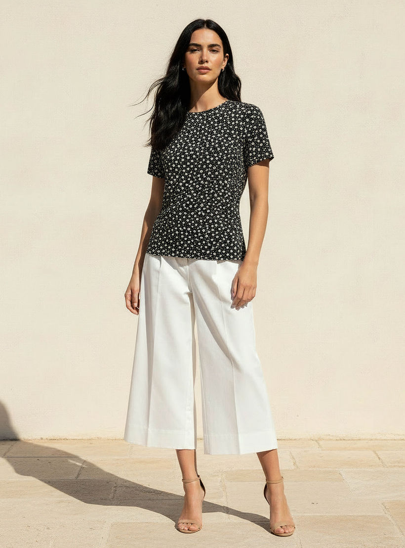 Slim Fit T-shirt with Floral Print-women-clothing-tshirts-image-3