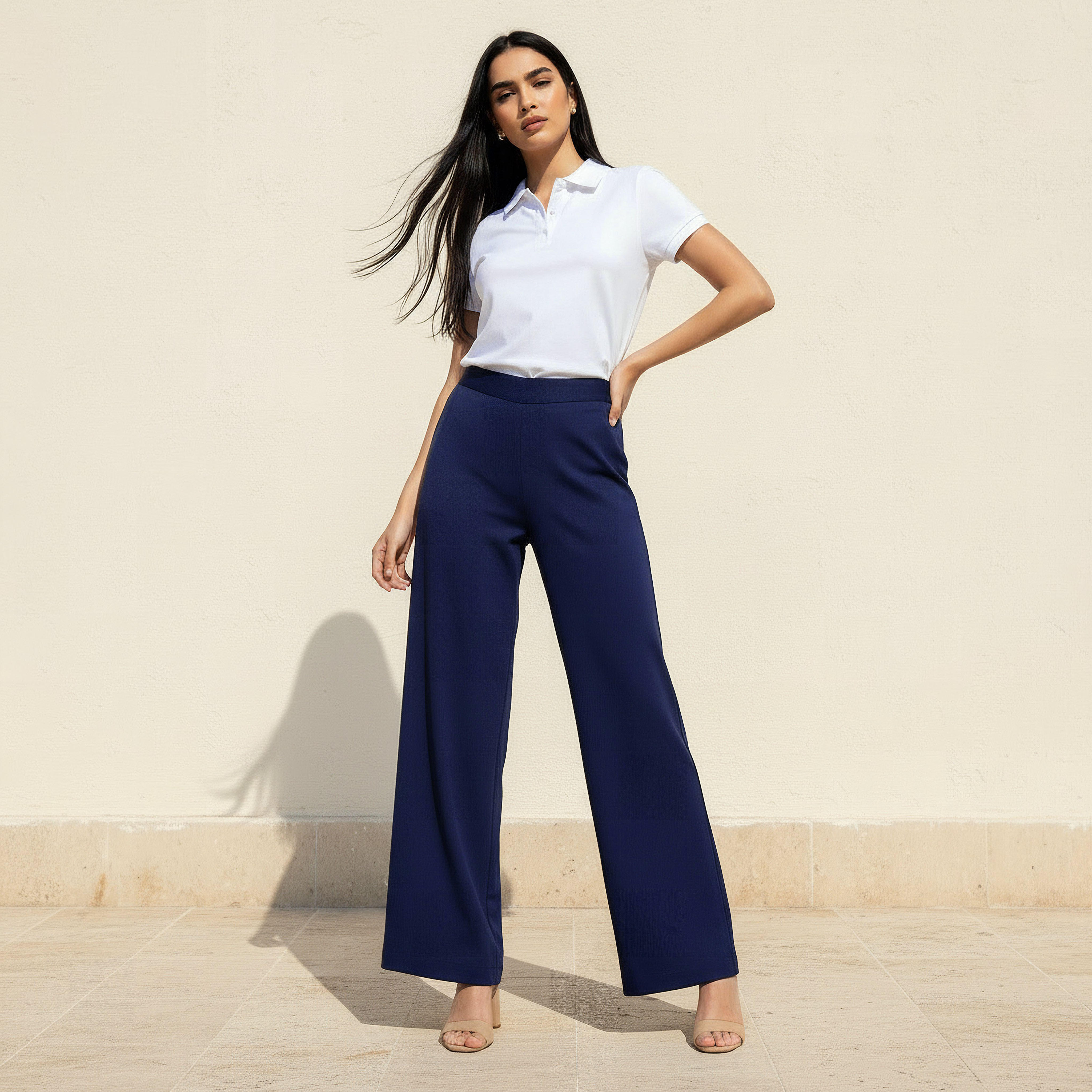 بنطلون بالازو فيسكوز بخصر مطاطي وقصة مريحة-women-clothing-bottoms-trousers-image-3