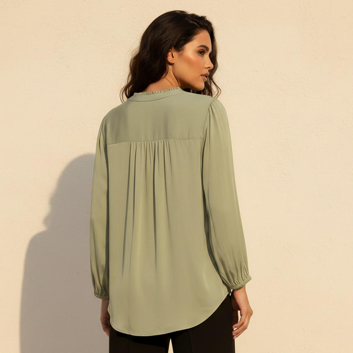 Viscose Top with Ruffle Trim-women-clothing-shirtsandblouses-blouses-image-4