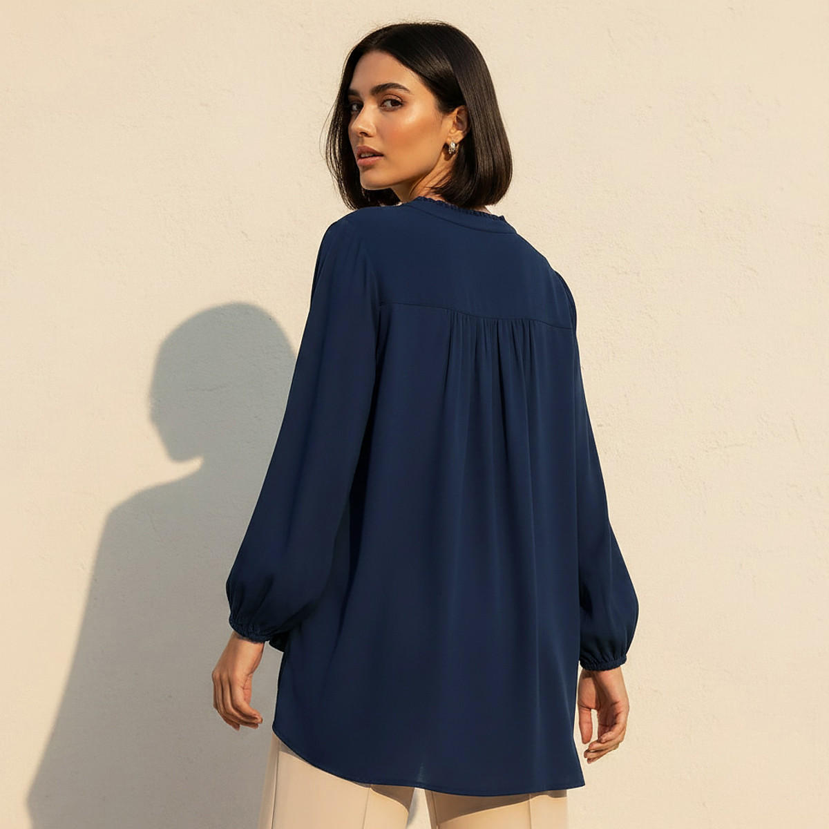 Viscose Top with Ruffle Trim-women-clothing-shirtsandblouses-blouses-image-4