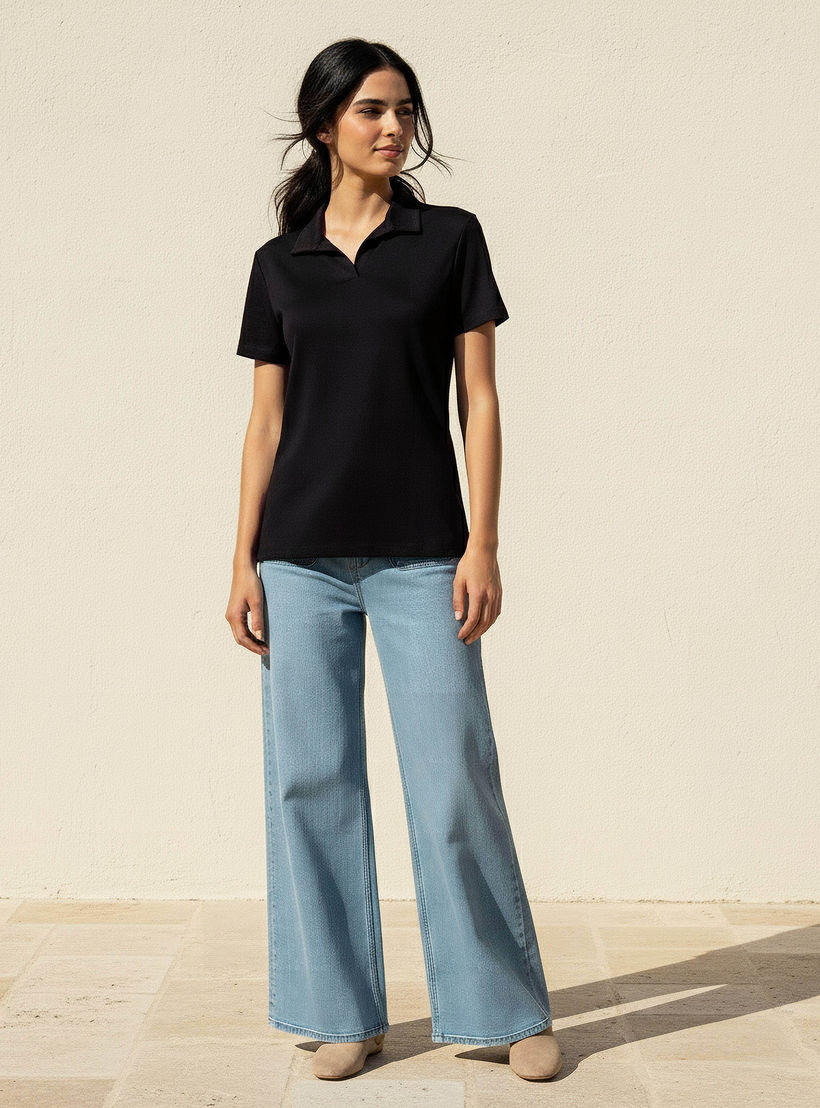 تيشيرت بياقة جوني-women-clothing-tshirts-image-3