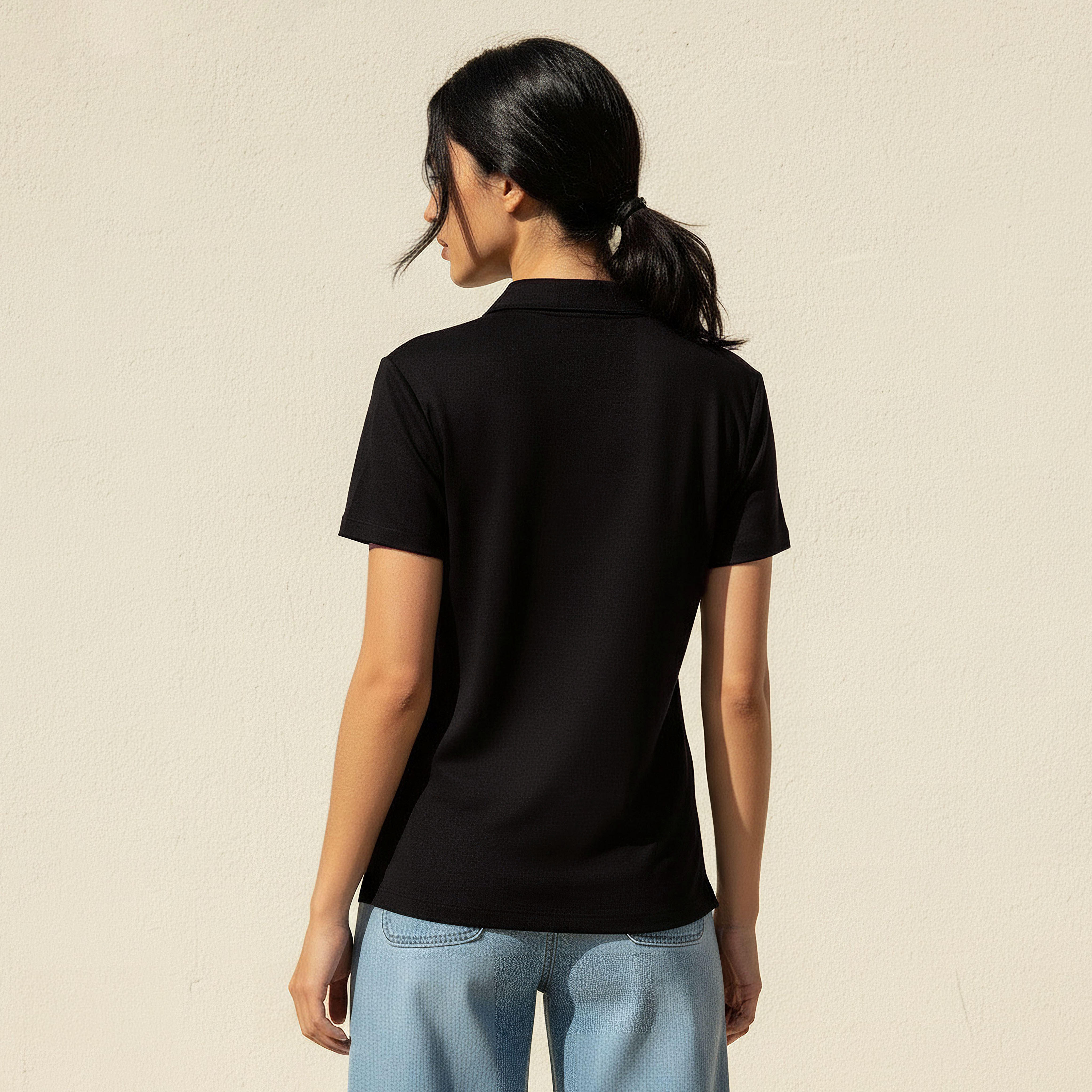 T-shirt with Johnny Collar-women-clothing-tshirts-image-4