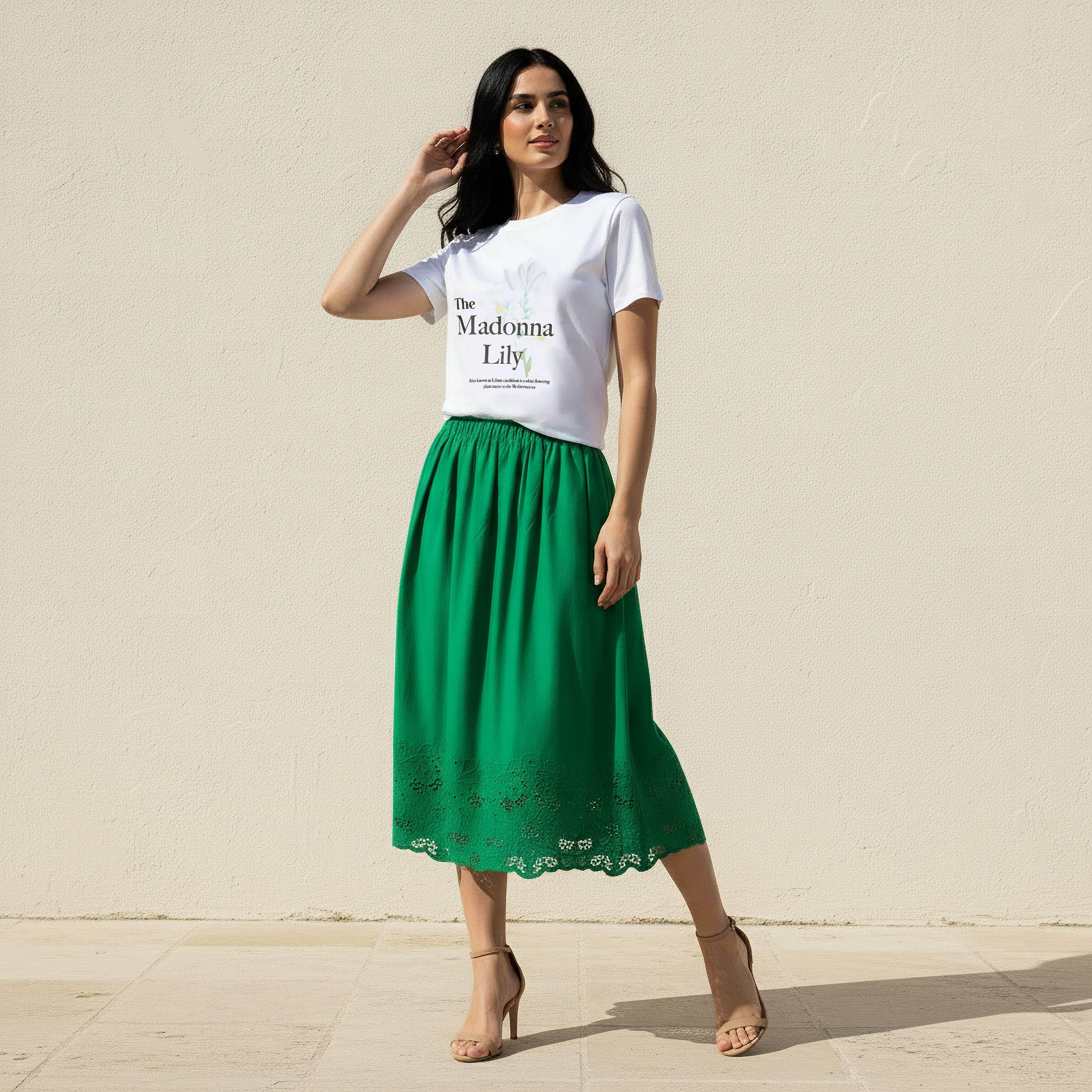 Cotton T-shirt with Floral Print-women-clothing-tshirts-image-3