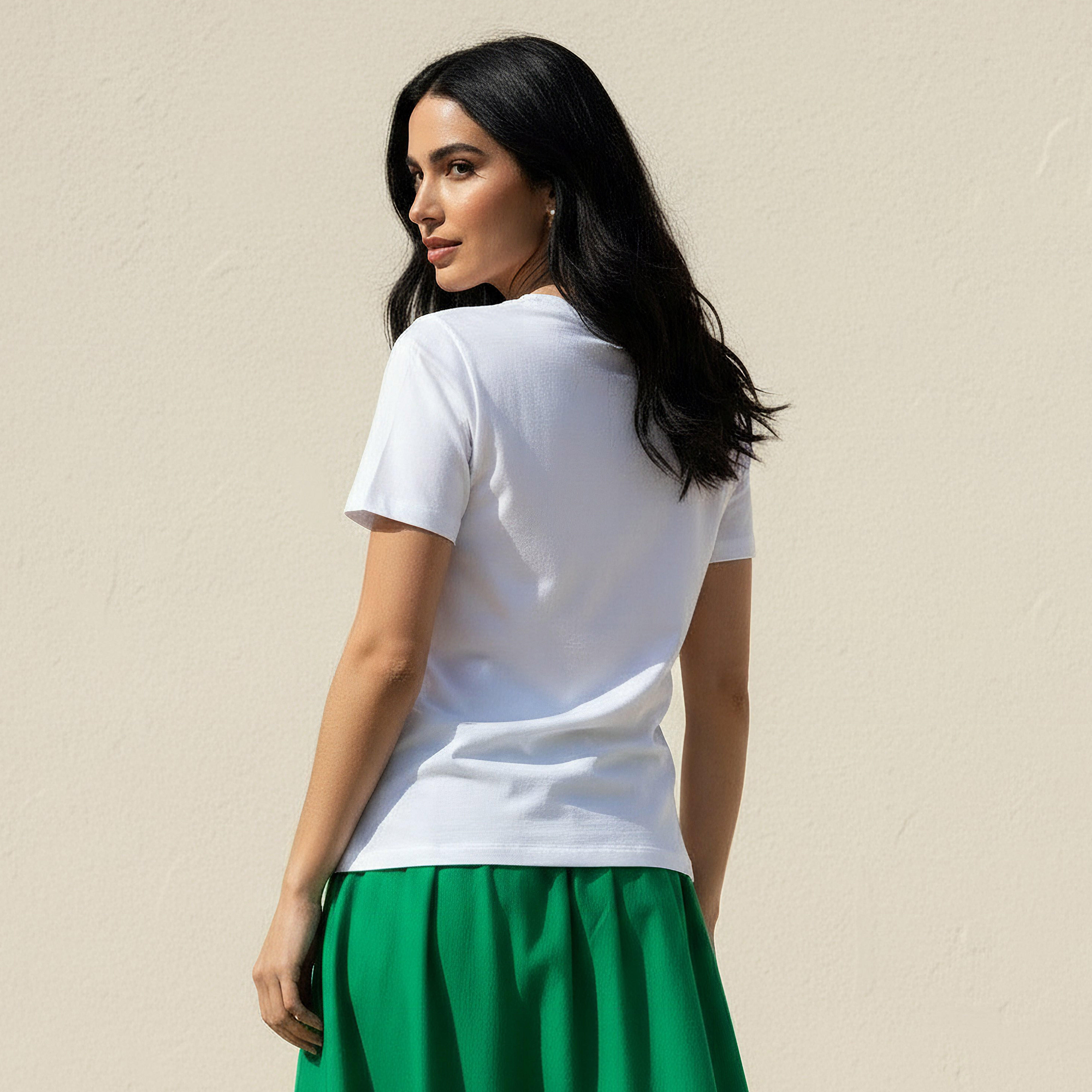 Cotton T-shirt with Floral Print-women-clothing-tshirts-image-4