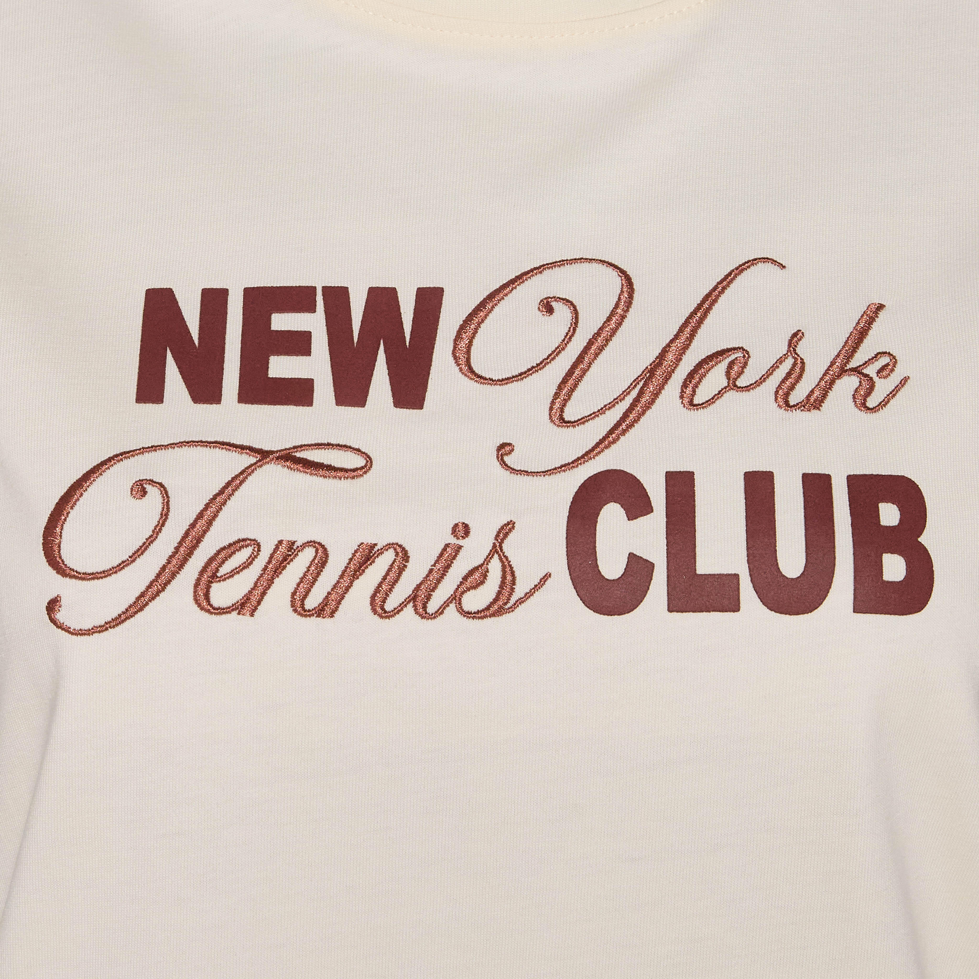 Cotton T-shirt with New York Tennis Club Print-women-clothing-tshirts-image-2