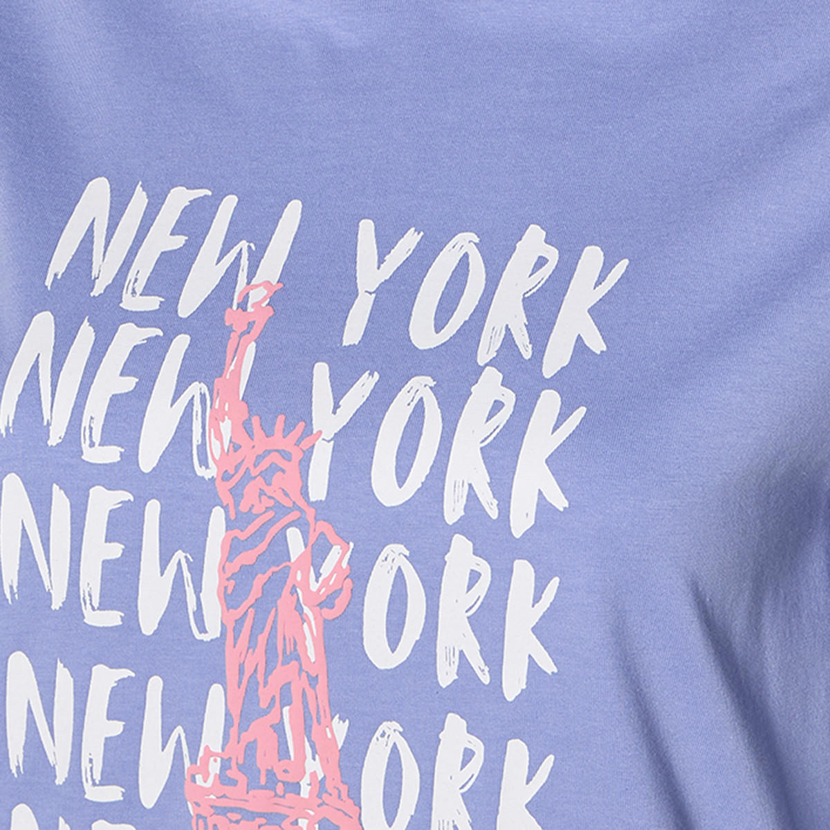 Cotton T-shirt with New York Print-women-clothing-tshirts-image-2