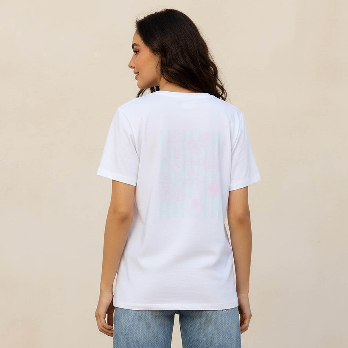Cotton T-shirt with Brunch Print-women-clothing-tshirts-image-4