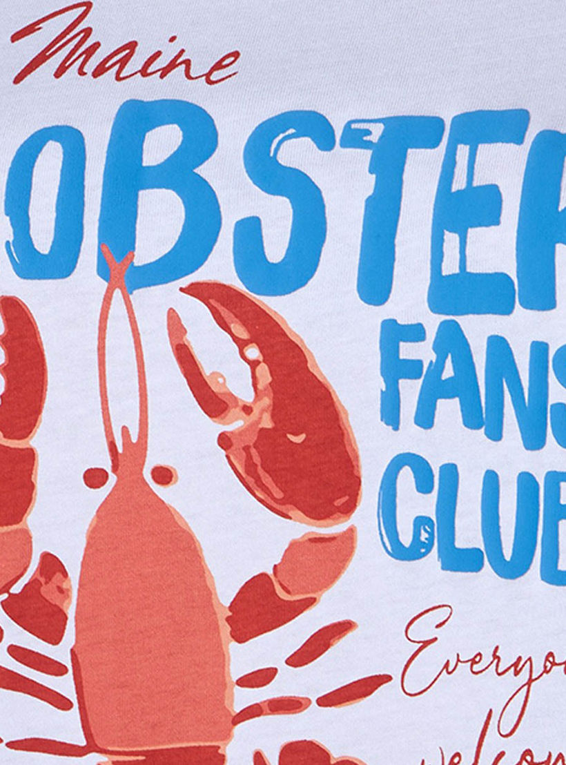 Cotton T-shirt with Lobster Print-women-clothing-tshirts-image-2