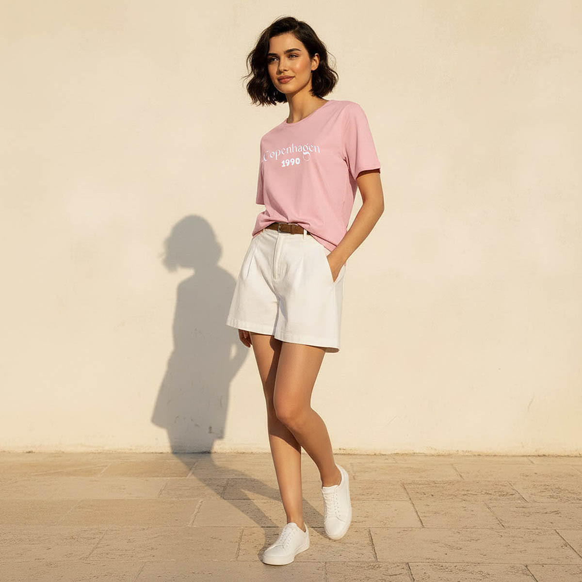 Cotton T-shirt with Varsity Print-women-clothing-tshirts-image-3