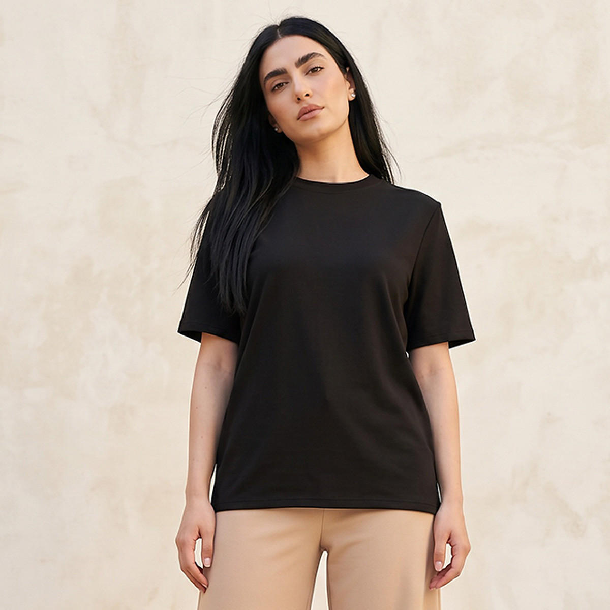 Regular Fit T-shirt with Crew Neck-women-clothing-tshirts-image-1