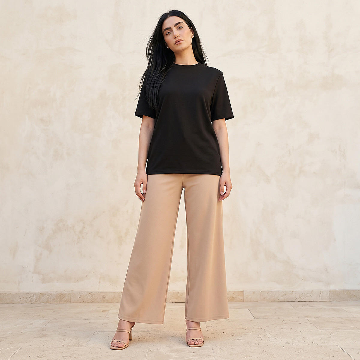 Regular Fit T-shirt with Crew Neck-women-clothing-tshirts-image-3