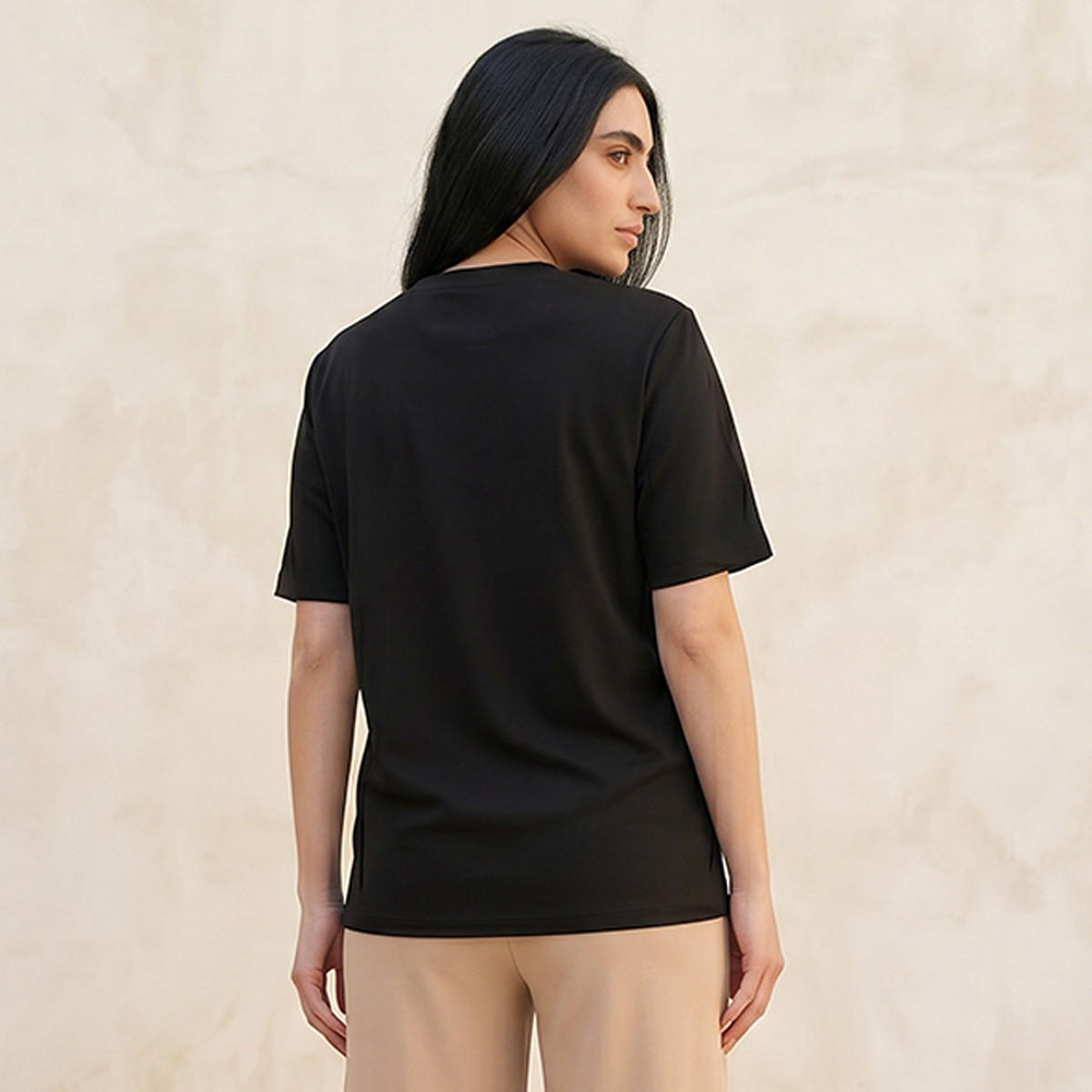 Regular Fit T-shirt with Crew Neck-women-clothing-tshirts-image-4