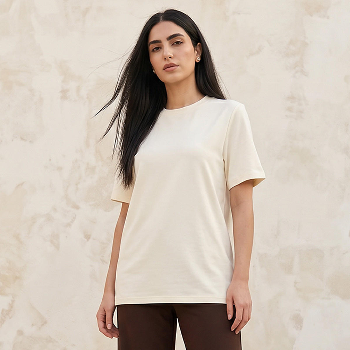 Regular Fit T-shirt with Crew Neck-women-clothing-tshirts-image-1