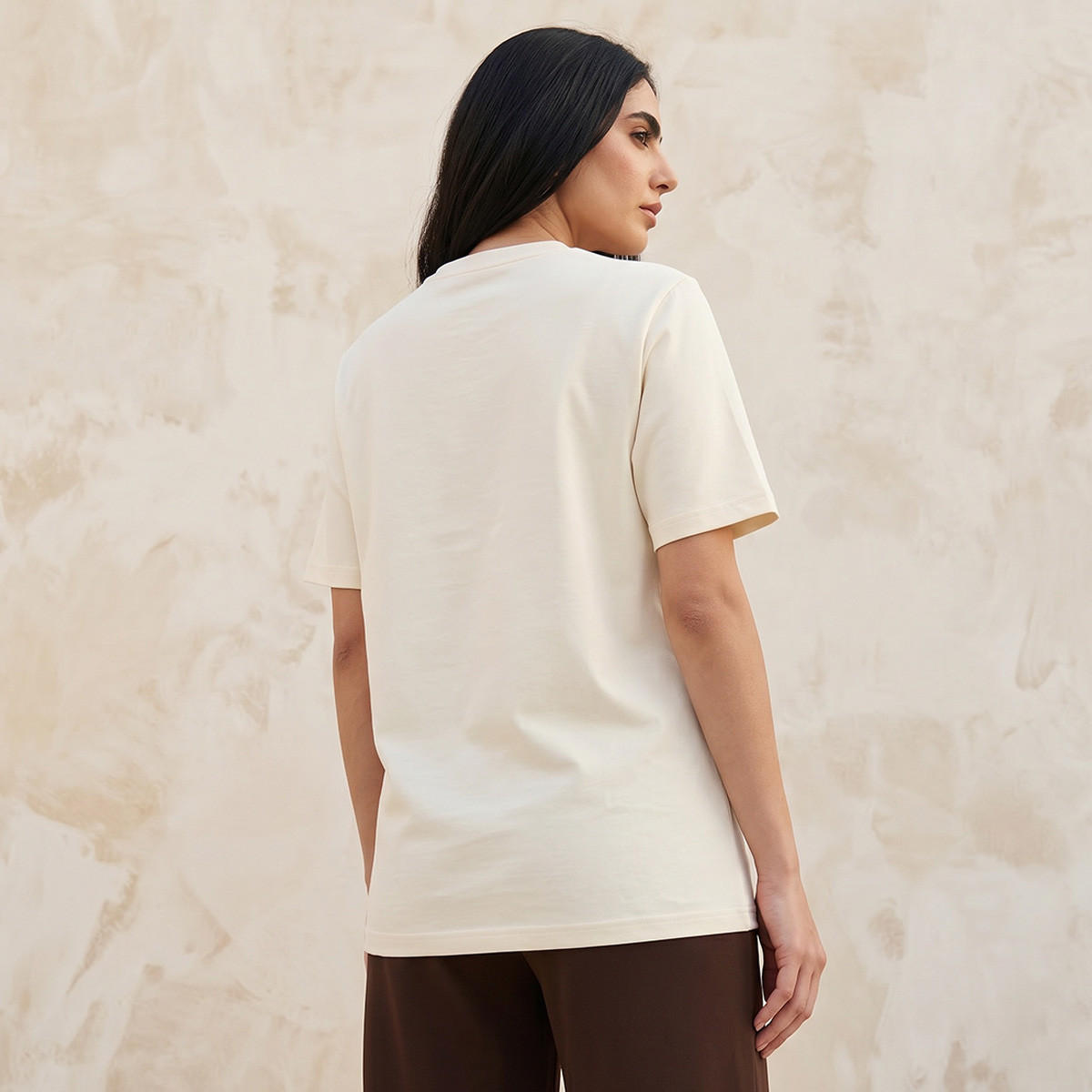 Regular Fit T-shirt with Crew Neck-women-clothing-tshirts-image-4