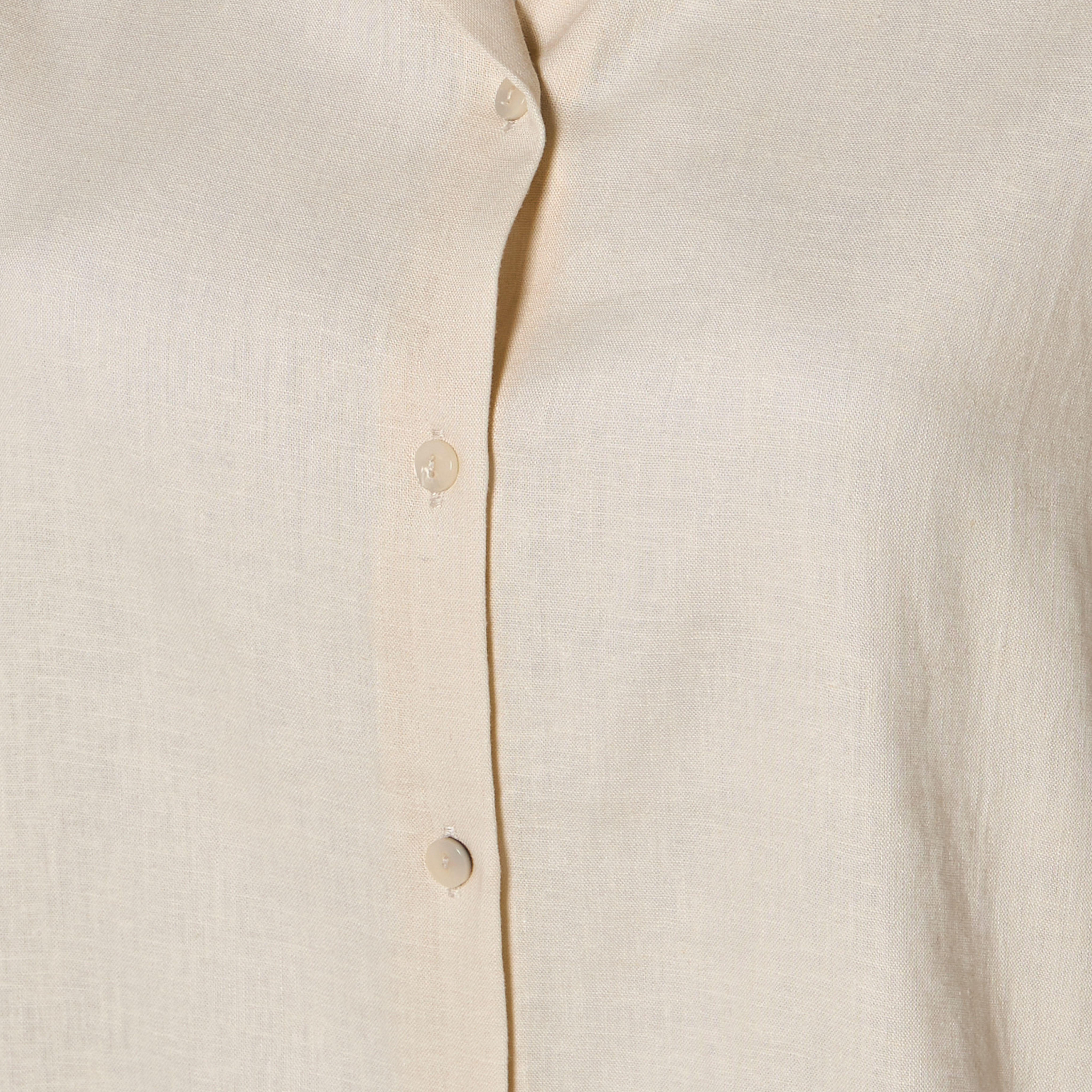قميص من مزيج الكتان بقصّة عادية وأكمام ممتدة-women-clothing-shirtsandblouses-shirts-image-2