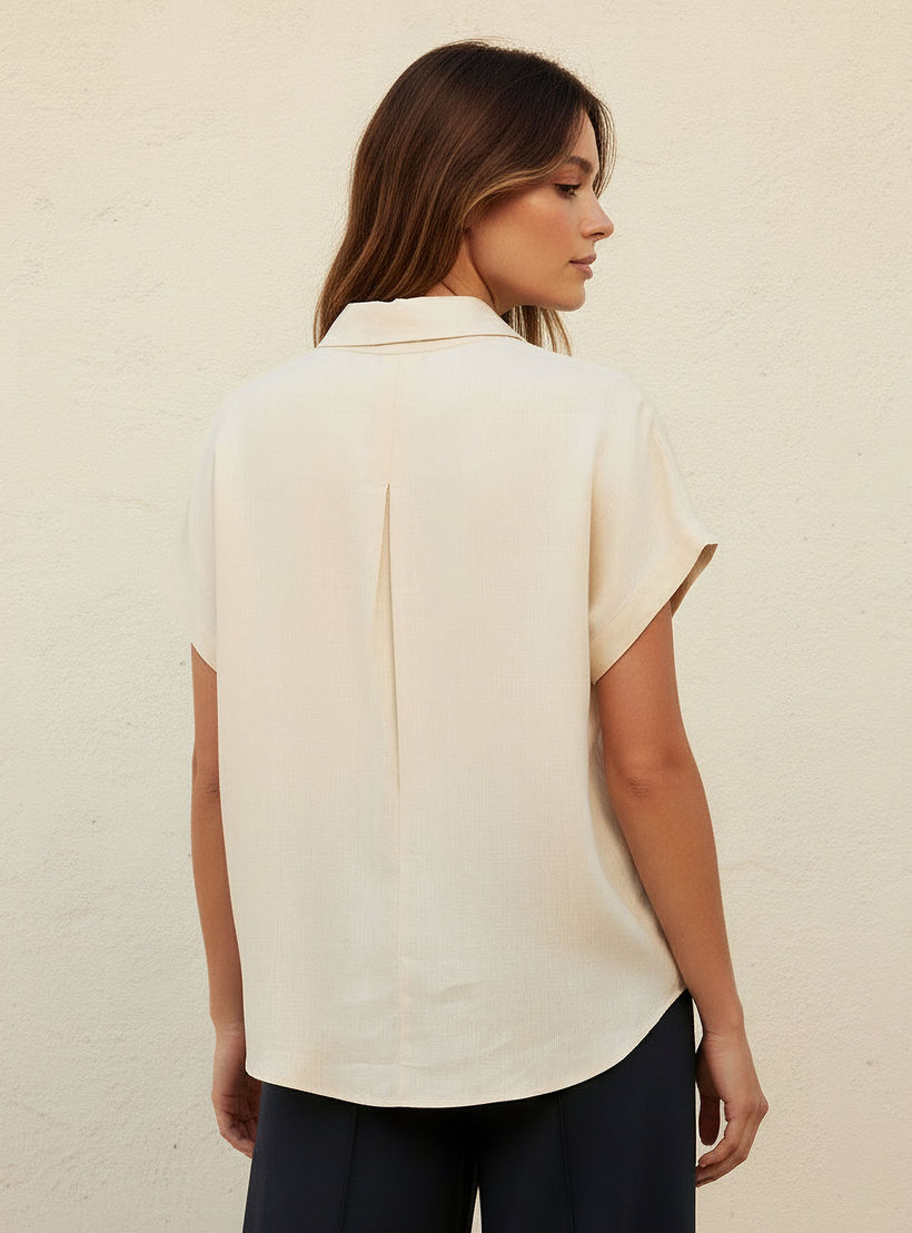 قميص من مزيج الكتان بقصّة عادية وأكمام ممتدة-women-clothing-shirtsandblouses-shirts-image-4