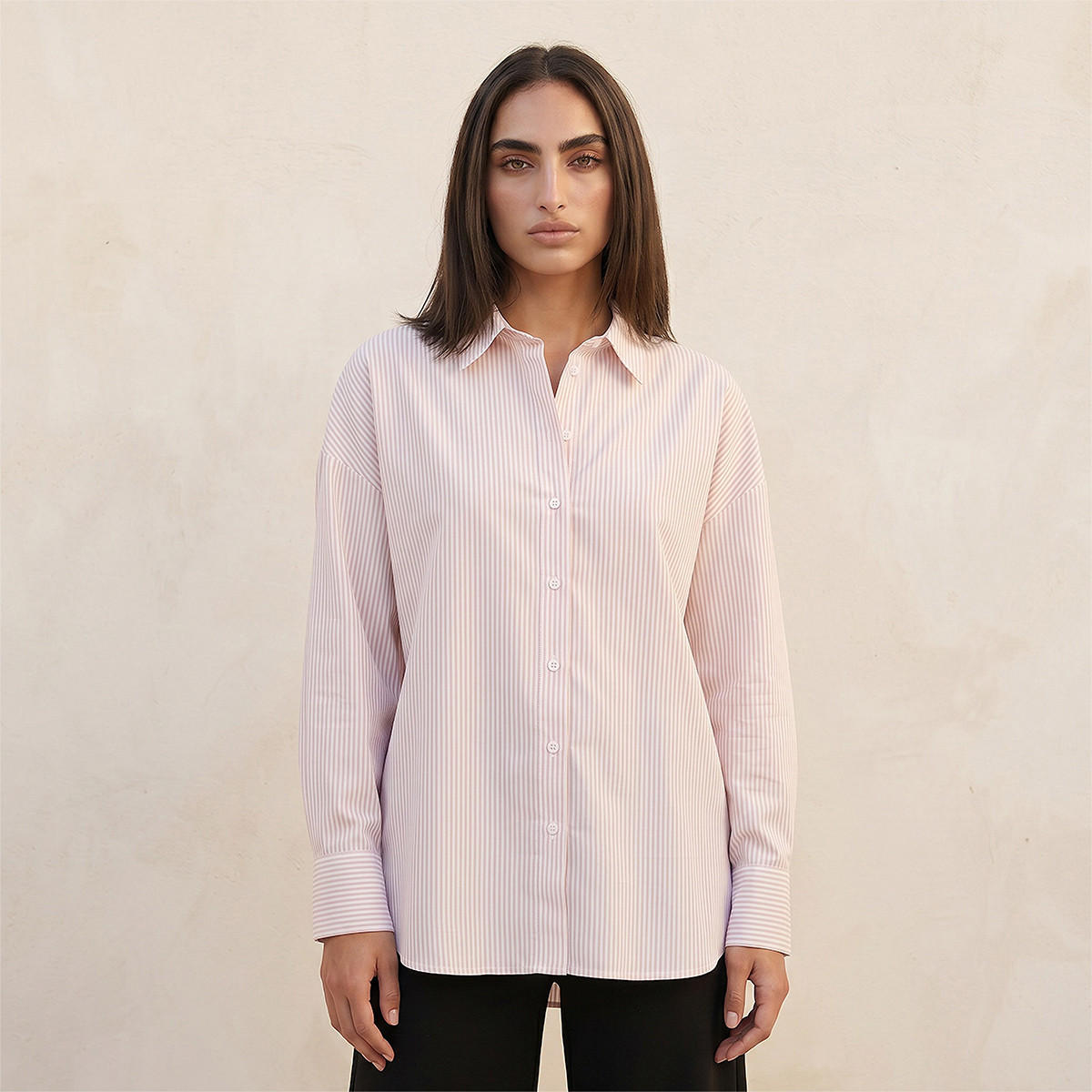 قميص أكسفورد مقلم من أساسيات سبلاش-women-clothing-shirtsandblouses-shirts-image-1