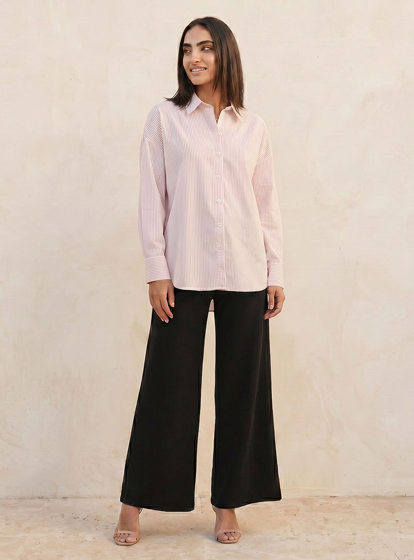 قميص أكسفورد مقلم من أساسيات سبلاش-women-clothing-shirtsandblouses-shirts-image-3