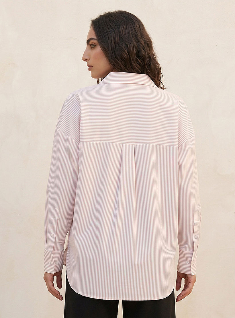 قميص أكسفورد مقلم من أساسيات سبلاش-women-clothing-shirtsandblouses-shirts-image-4