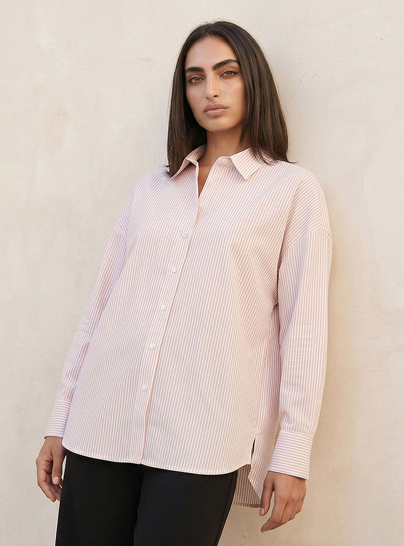 قميص أكسفورد مقلم من أساسيات سبلاش-women-clothing-shirtsandblouses-shirts-image-5