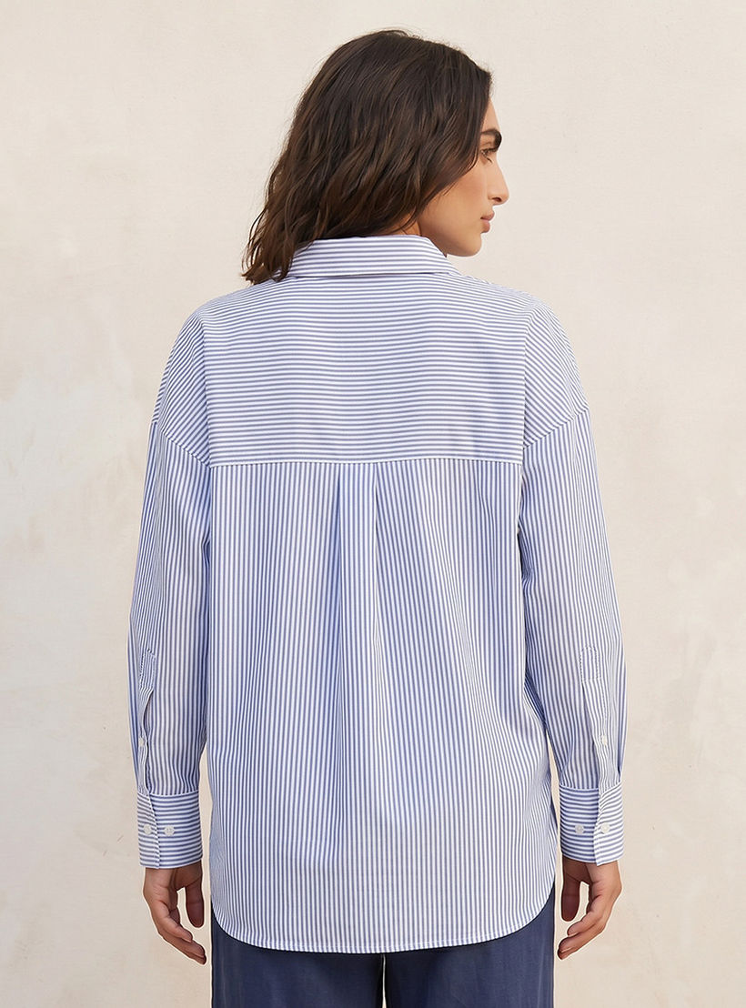 قميص أكسفورد مقلم من أساسيات سبلاش-women-clothing-shirtsandblouses-shirts-image-4