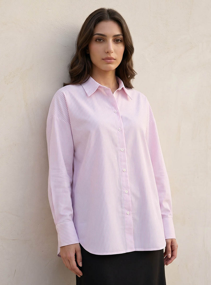 قميص أكسفورد مقلم من أساسيات سبلاش-women-clothing-shirtsandblouses-shirts-image-6