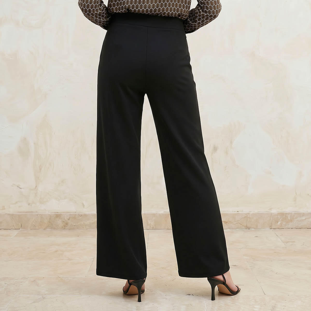 بنطلون بونتي واسع الساقين-women-clothing-bottoms-trousers-image-4
