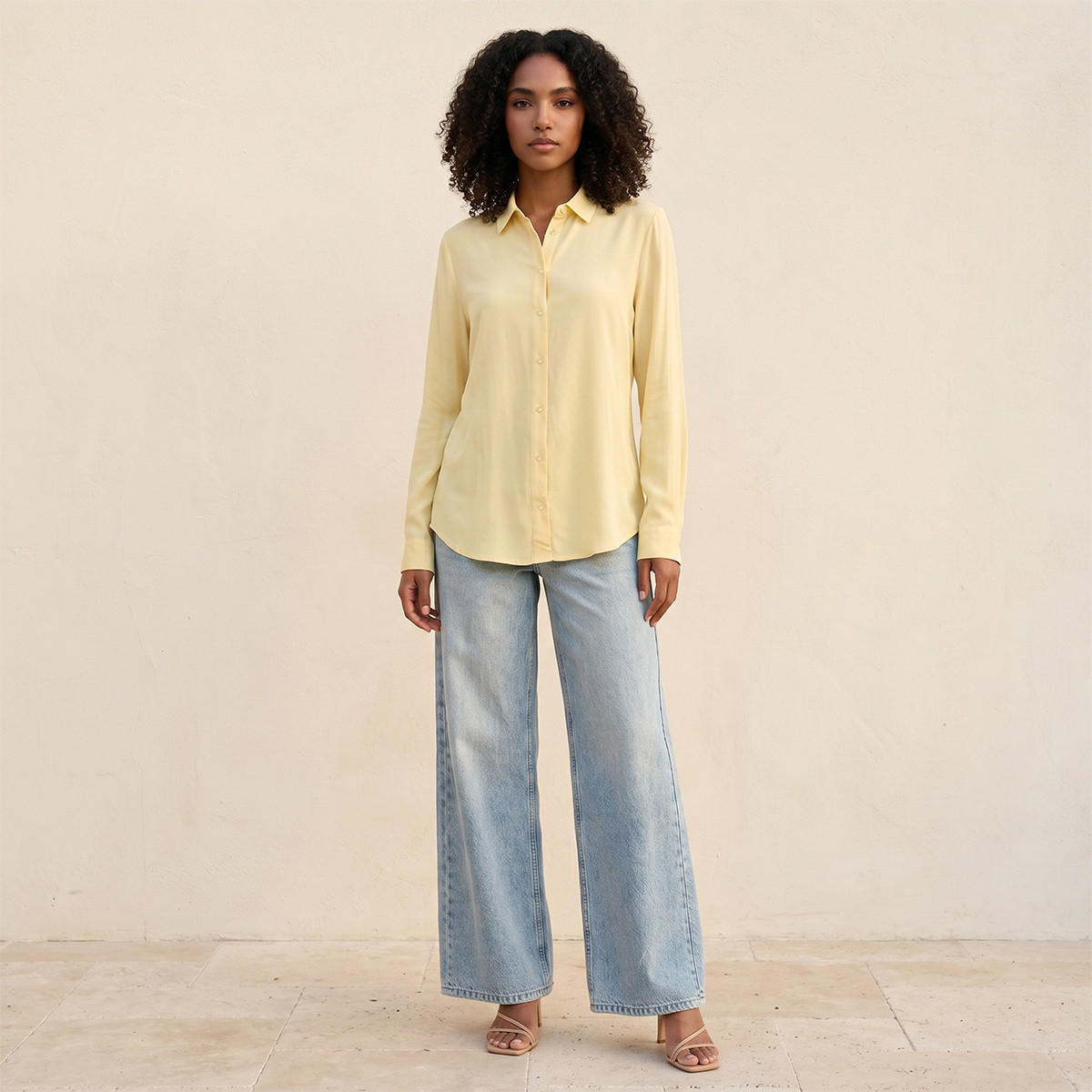 قميص فيسكوز بحواف غير متساوية من سبلاش-women-clothing-shirtsandblouses-shirts-image-3