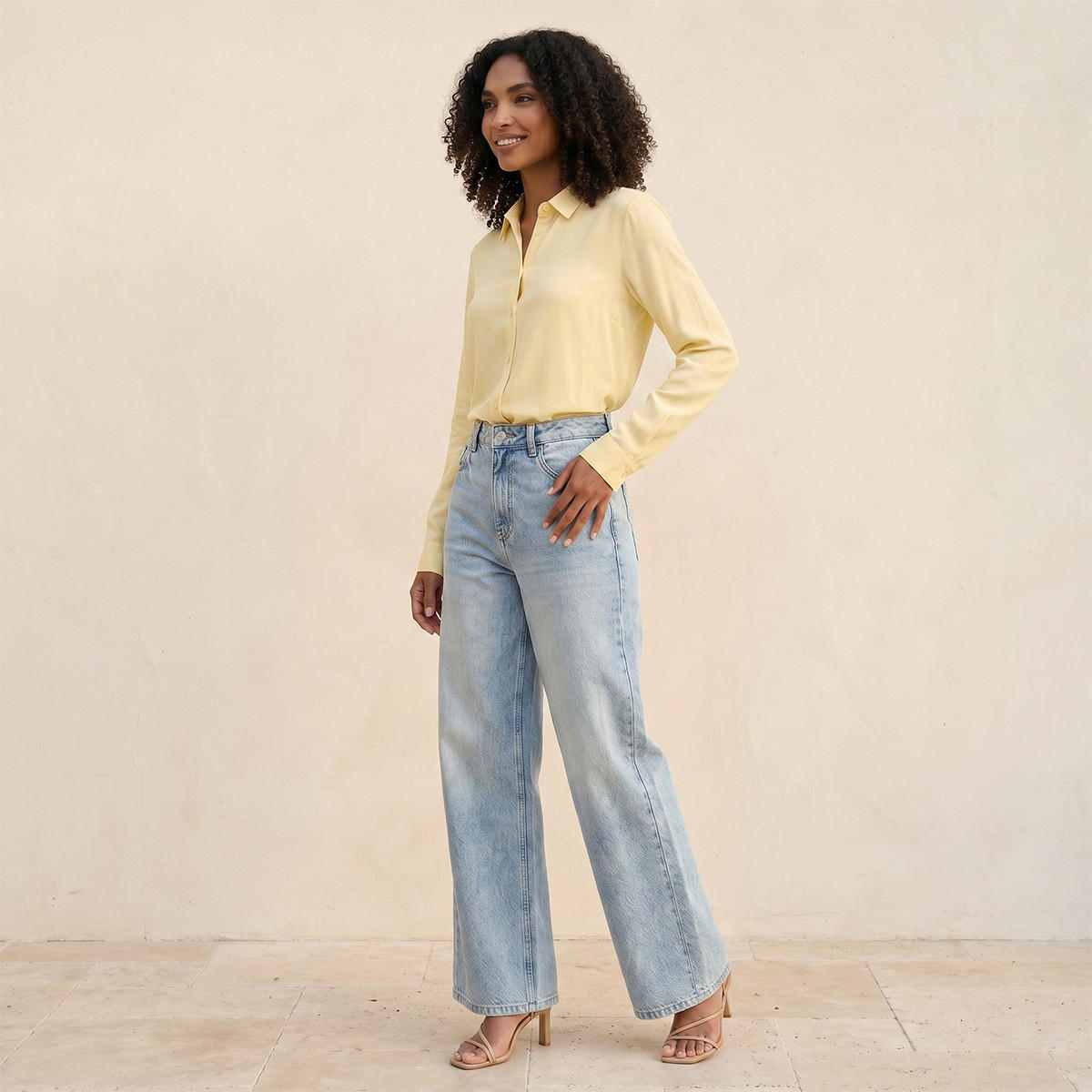 قميص فيسكوز بحواف غير متساوية من سبلاش-women-clothing-shirtsandblouses-shirts-image-5