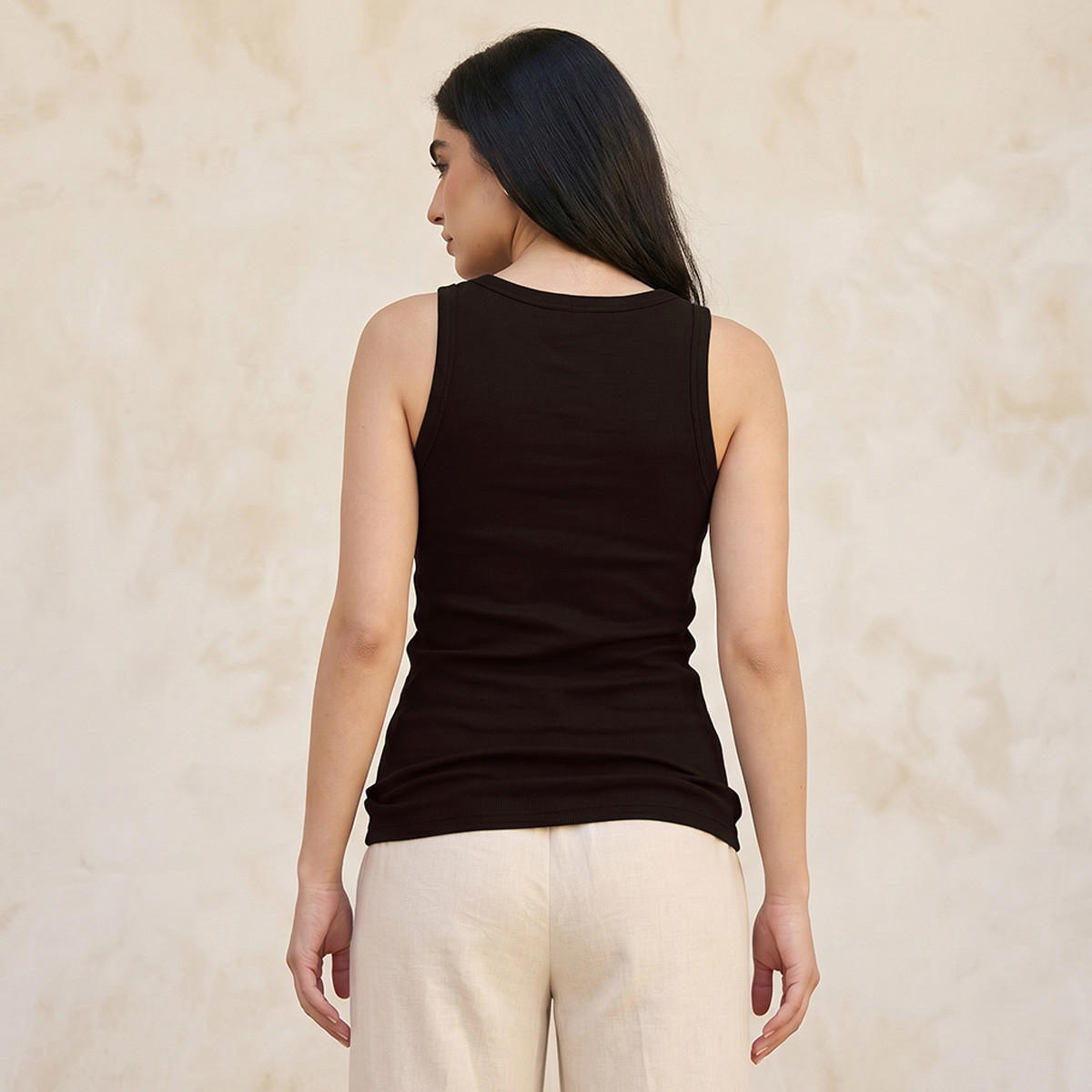 Slim Fit Tank Top with Ribbed Design-women-clothing-tshirts-image-4