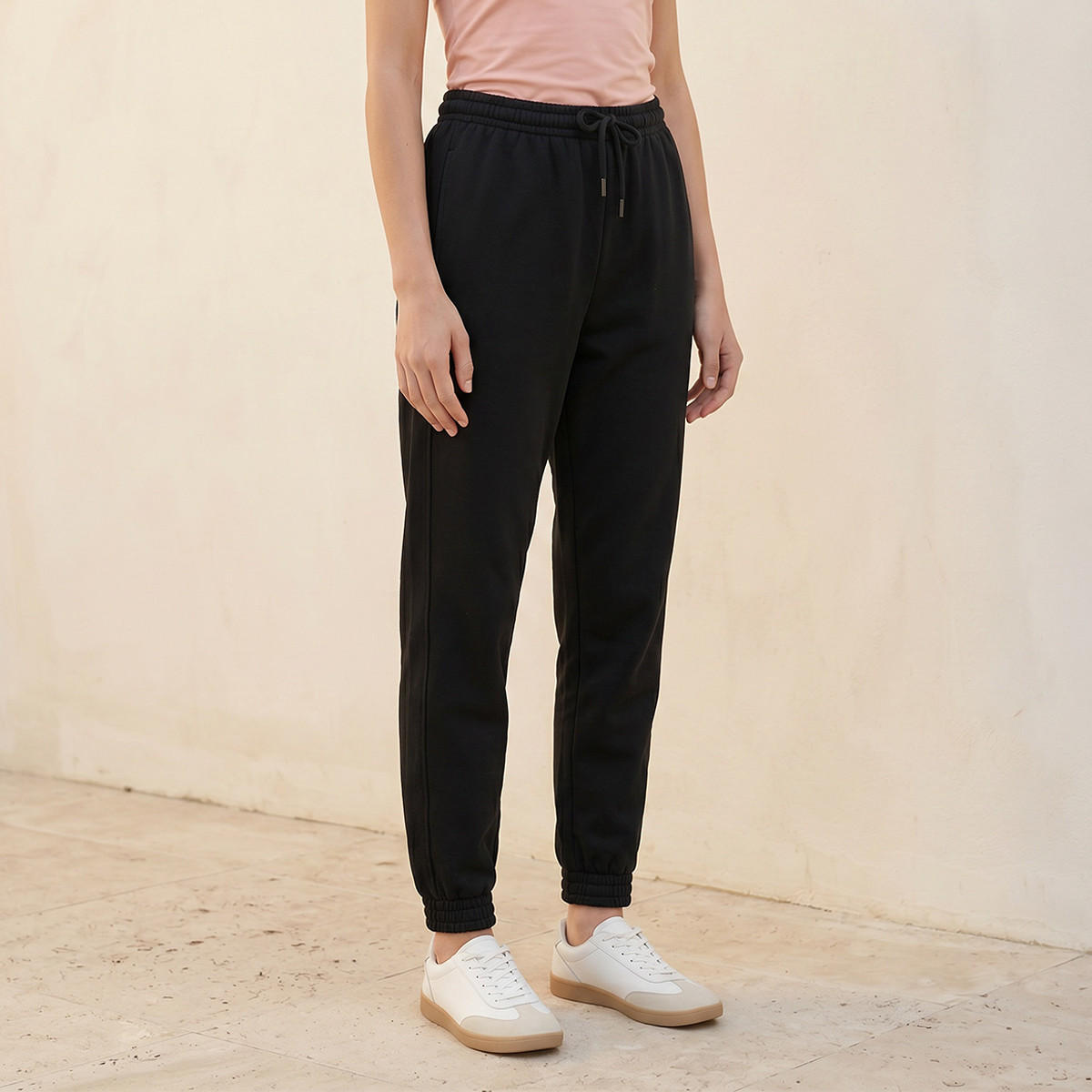 Splash Basic Regular Fit Flexi Waist Joggers-women-clothing-bottoms-joggers-image-1