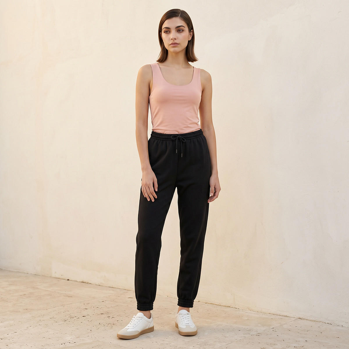 Splash Basic Regular Fit Flexi Waist Joggers-women-clothing-bottoms-joggers-image-3