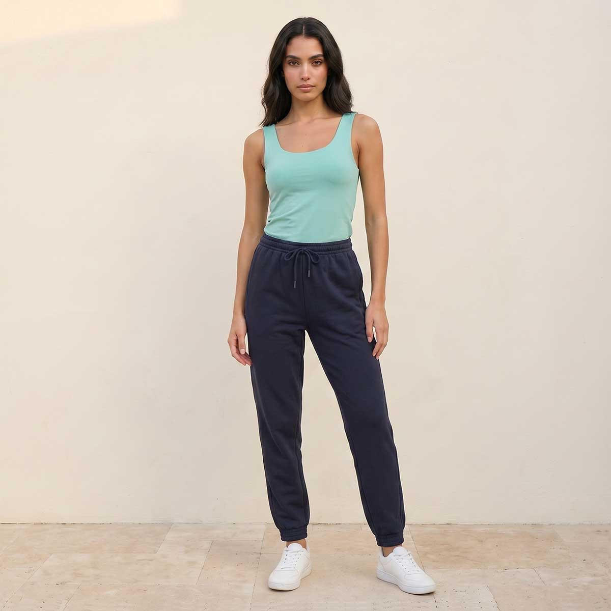 Splash Basic Regular Fit Flexi Waist Joggers-women-clothing-bottoms-joggers-image-3