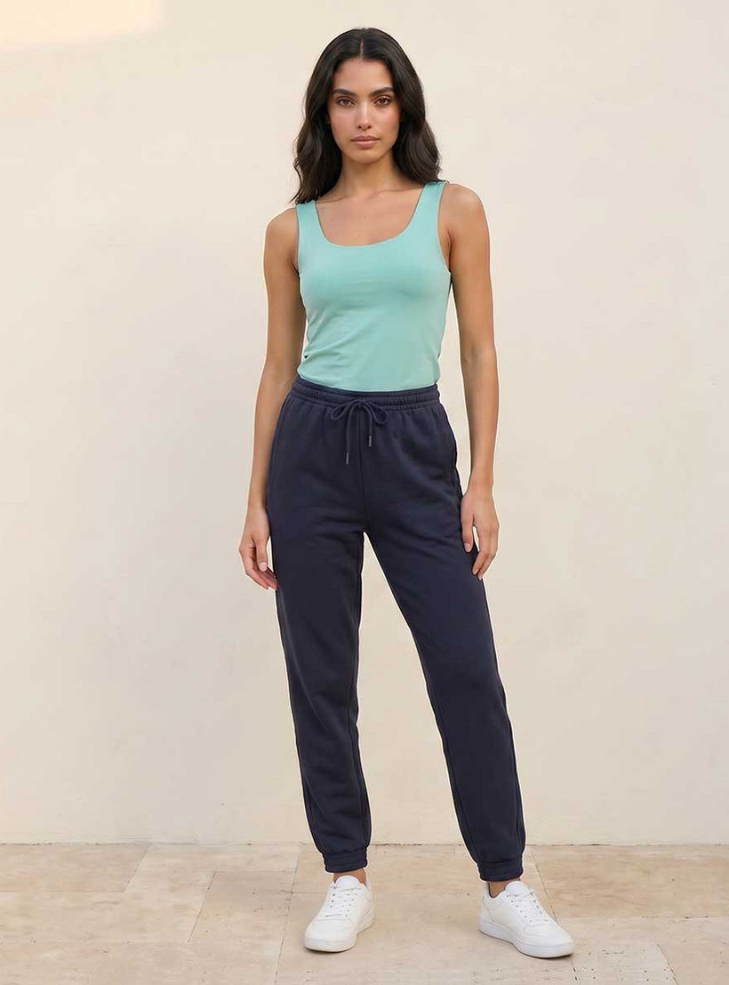 Splash Basic Regular Fit Flexi Waist Joggers-women-clothing-bottoms-joggers-image-3