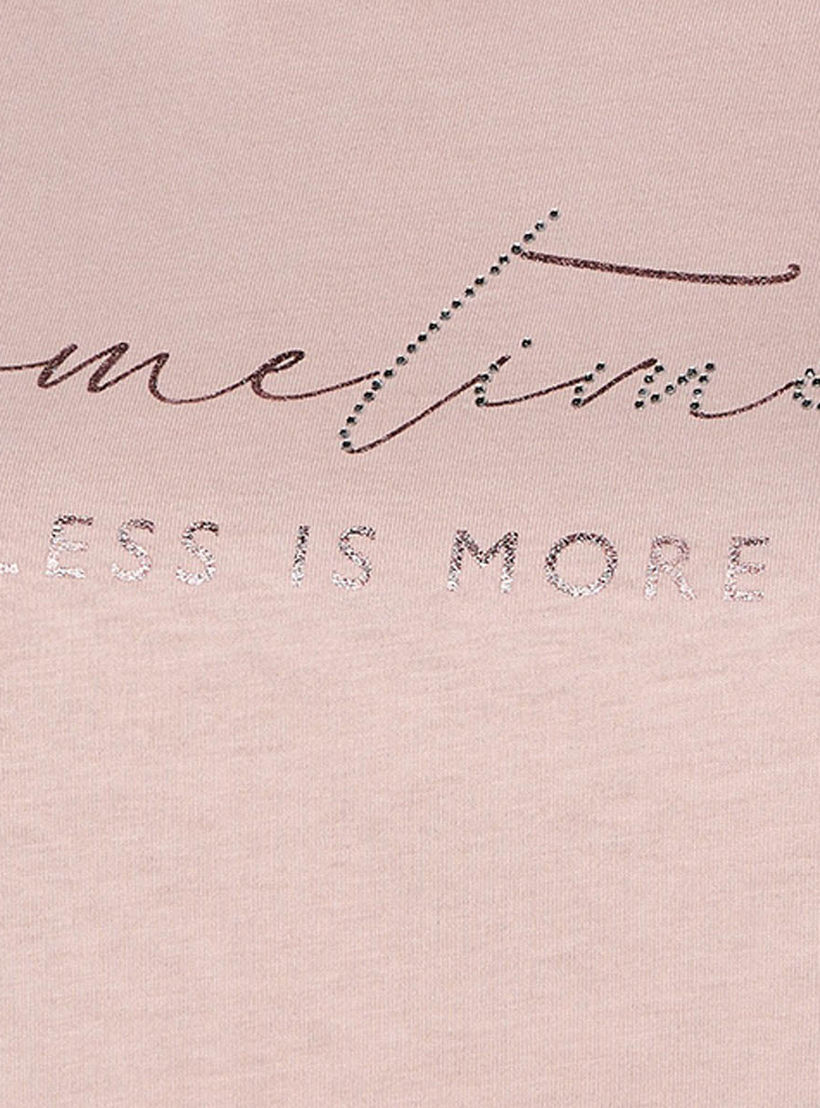 Cotton T-shirt with Slogan Print-women-clothing-tshirts-image-2