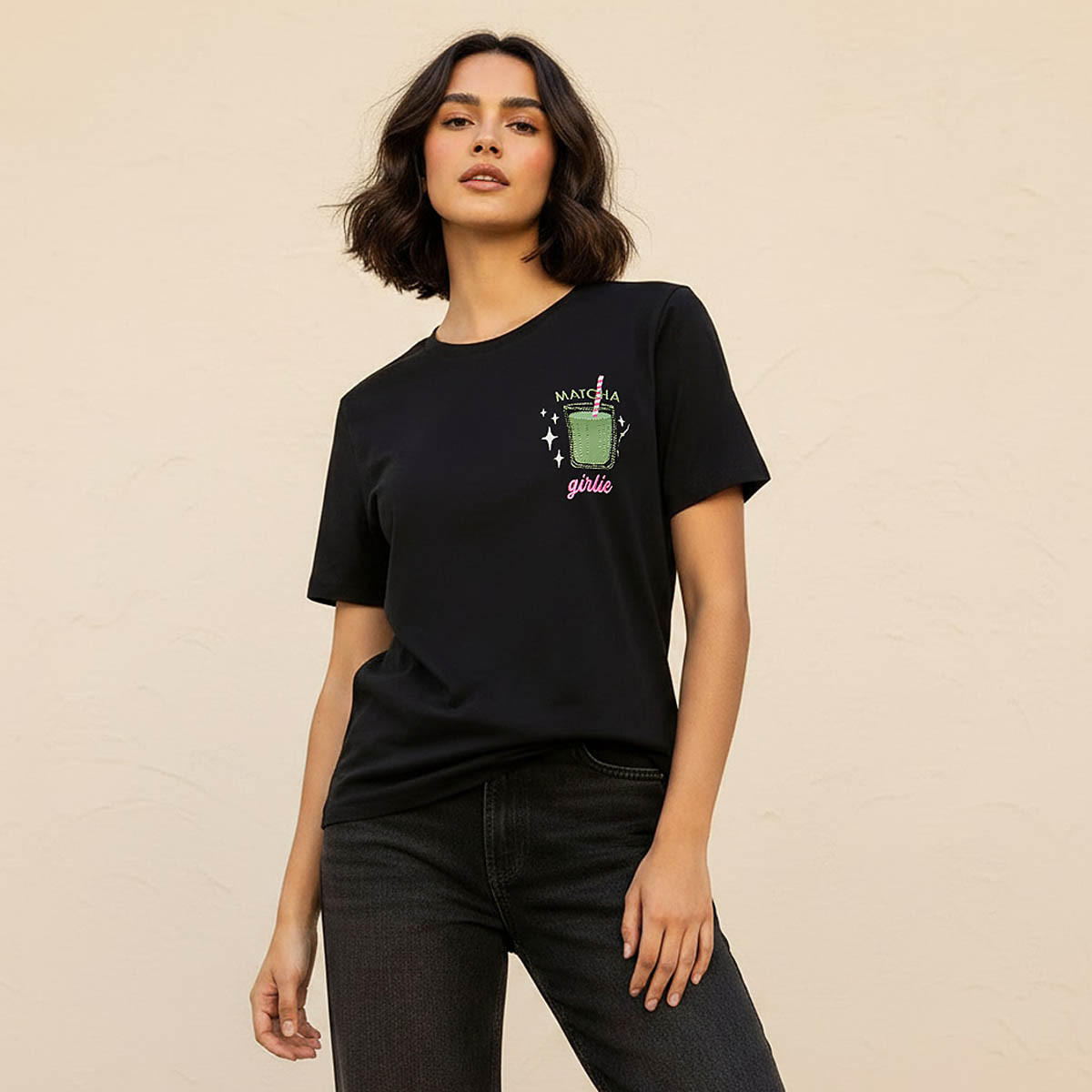 تيشيرت قطن مطرز-women-clothing-tshirts-image-1