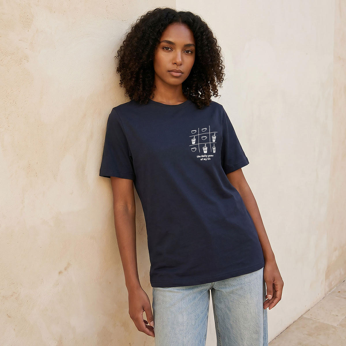 تيشيرت قطن بطبعات من أساسيات سبلاش-women-clothing-tshirts-image-1