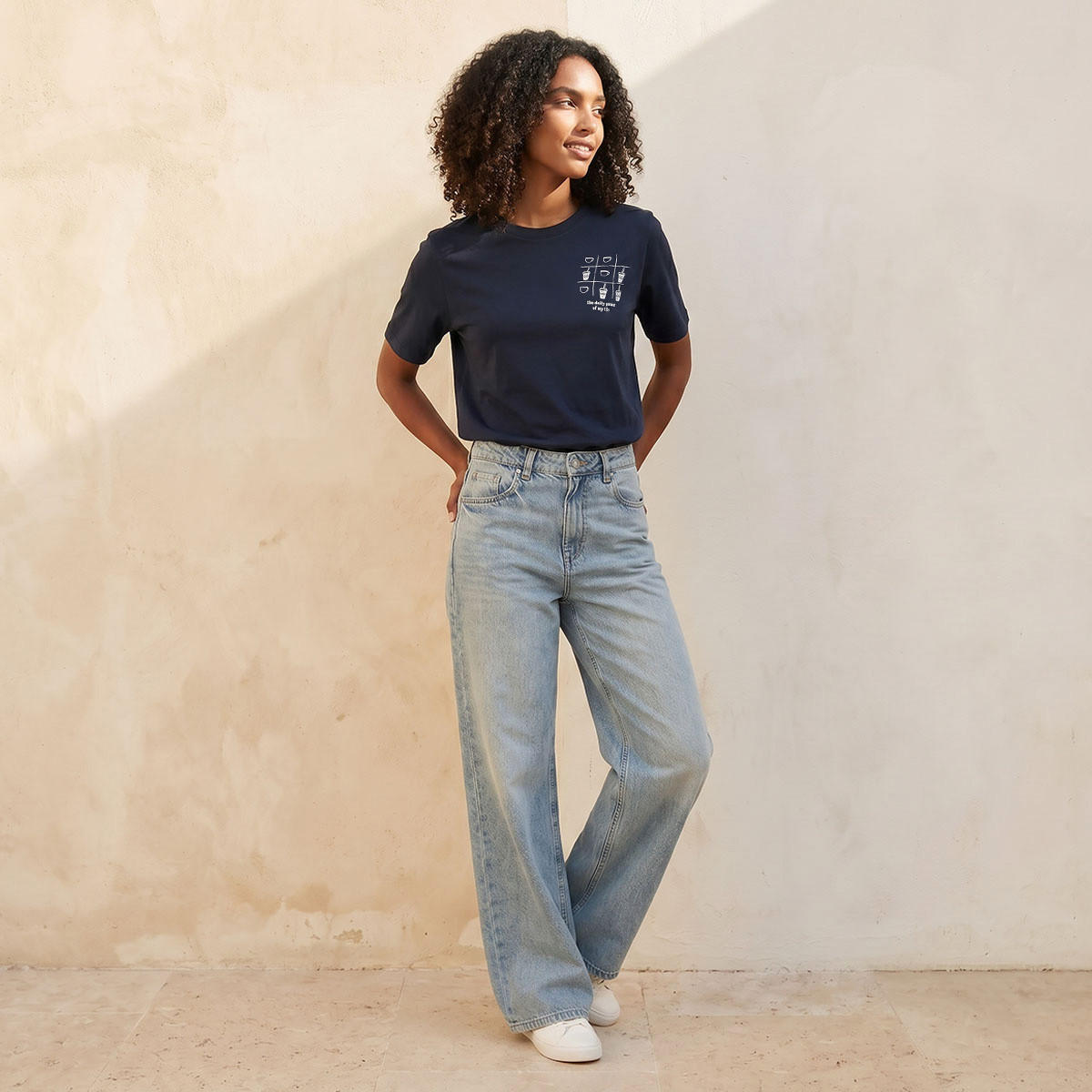 تيشيرت قطن بطبعات من أساسيات سبلاش-women-clothing-tshirts-image-5