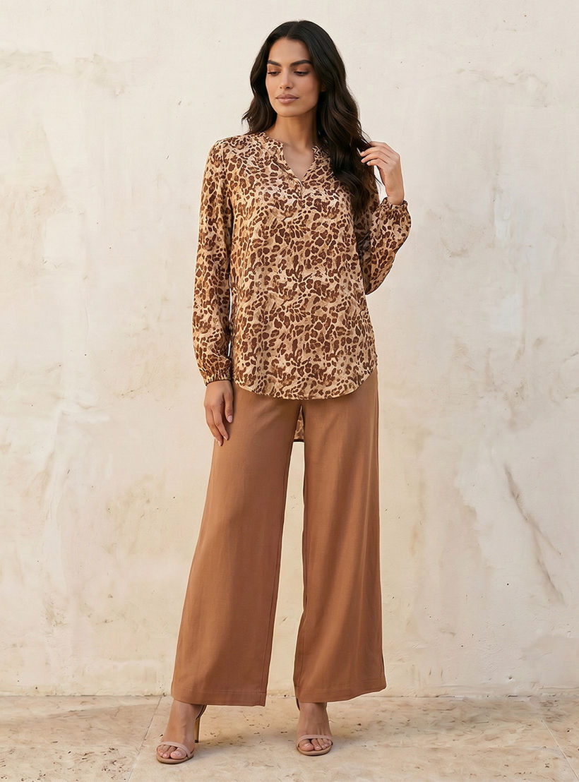 Splash Basic Viscose Top Animal Print-women-clothing-shirtsandblouses-blouses-image-3