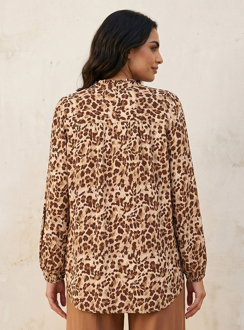 Splash Basic Viscose Top Animal Print-women-clothing-shirtsandblouses-blouses-image-4