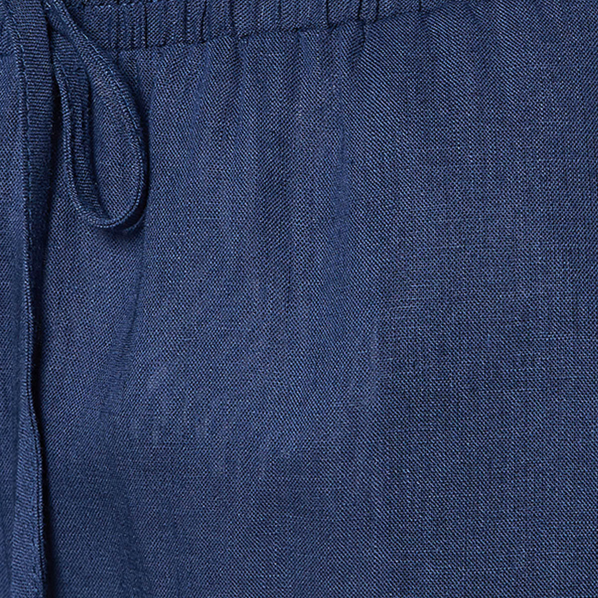 بنطلون من مزيج الكتان سهل الارتداء واسع الساقين بخصر برباط من أساسيات سبلاش-women-clothing-trousers-image-2