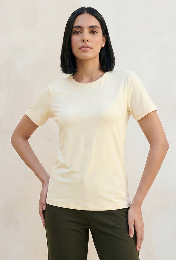 تيشيرت بقصة عادية وياقة مستديرة من سبلاش بيسك-women-clothing-tshirts-image-1
