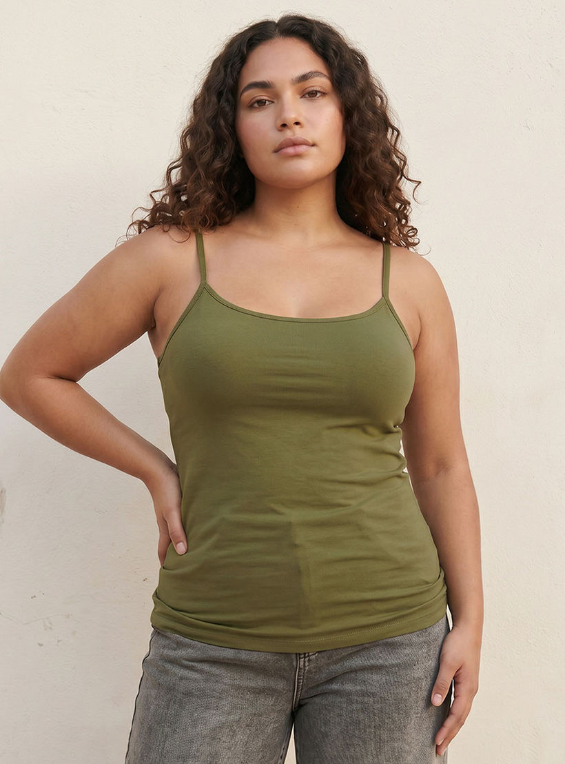 بلوزة بقصة سليم وحمالات رفيعة من سبلاش بيسك-women-clothing-tshirts-image-1