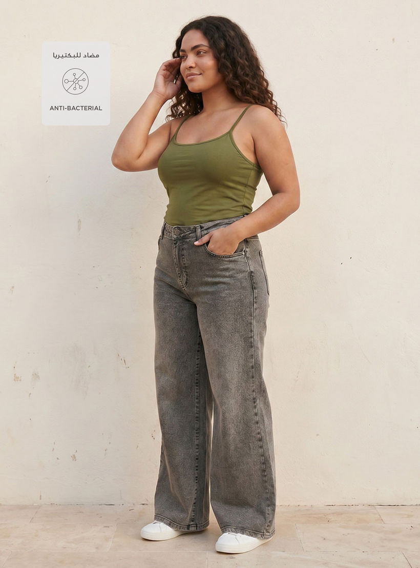 بلوزة بقصة سليم وحمالات رفيعة من سبلاش بيسك-women-clothing-tshirts-image-3