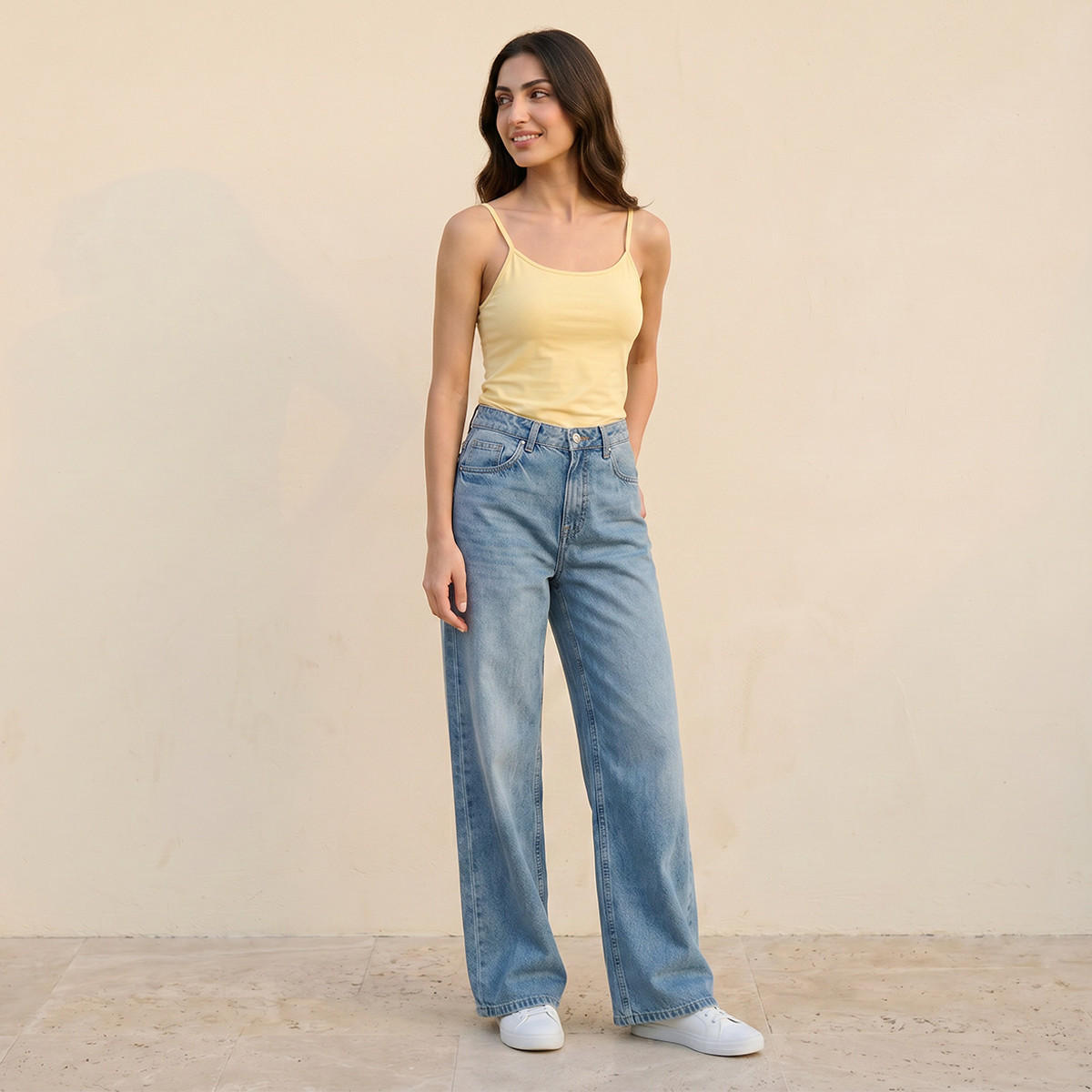 Splash Basic Slim Fit Top with Spaghetti Straps-women-clothing-tshirts-image-5