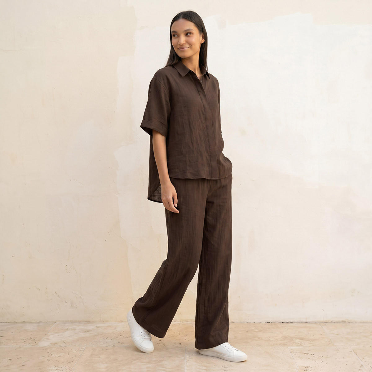 Splash Basic Shirt with Hidden Placket-women-clothing-shirtsandblouses-shirts-image-3