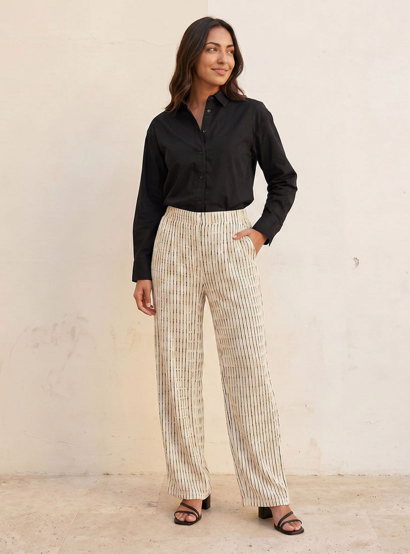 Splash Basic Oversized Shirt with High Low Hem-women-clothing-shirtsandblouses-shirts-image-3