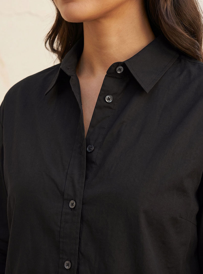 Splash Basic Oversized Shirt with High Low Hem-women-clothing-shirtsandblouses-shirts-image-6