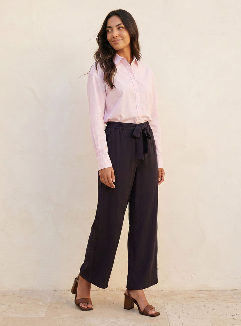 Splash Basic Striped Shirt-women-clothing-shirtsandblouses-shirts-image-3